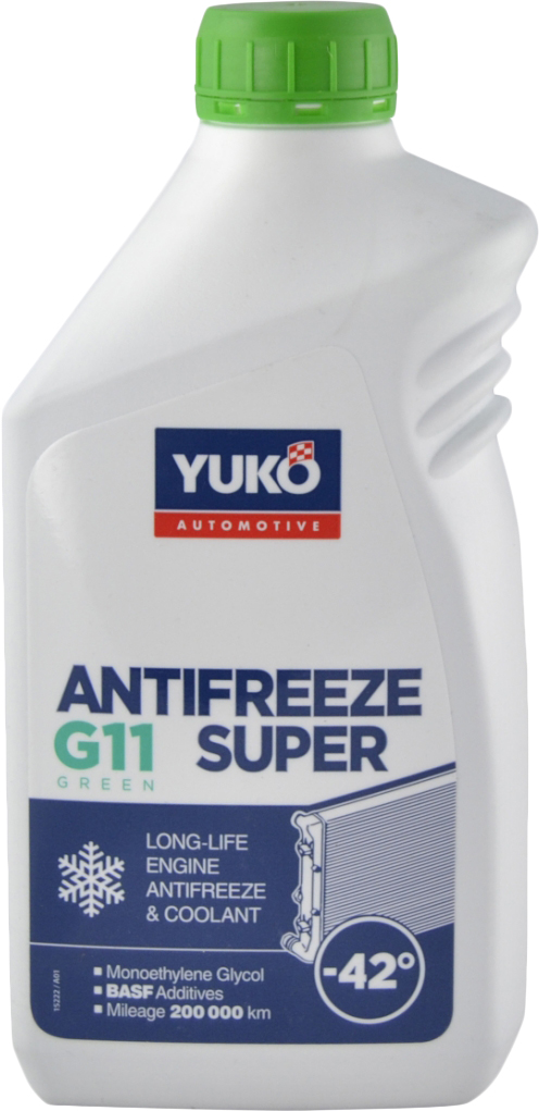 Охолоджувальна рідина YUKO G11, готова, зелений, -40°С, 1 л (4820070244465)